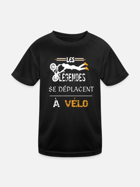 vélo, cadeau - T-shirt sport Enfant - noir - Devant