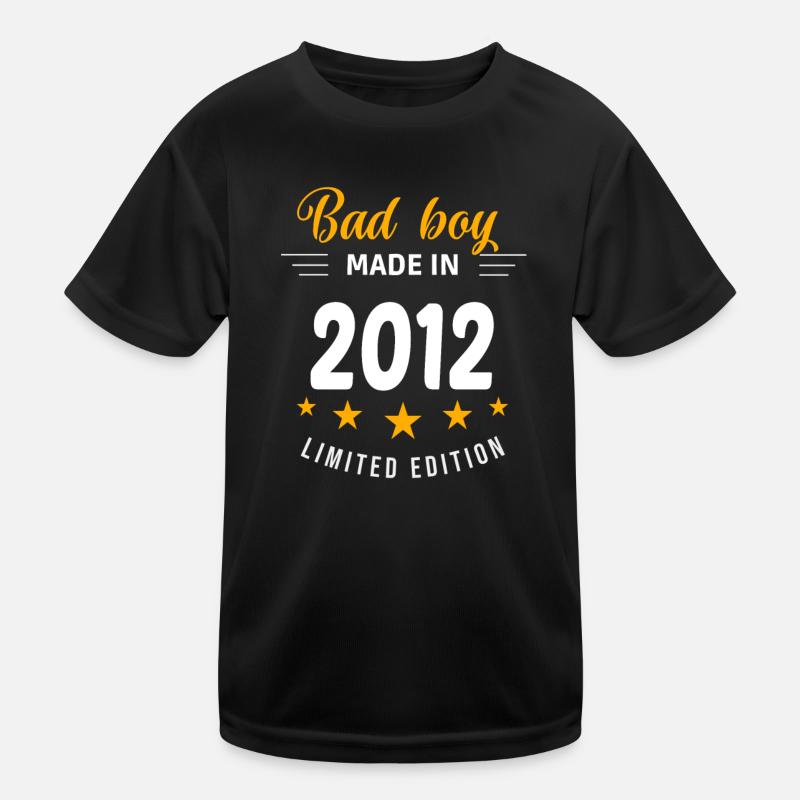 Bad boy made in 2012 - Kids Functional T-Shirt - black
