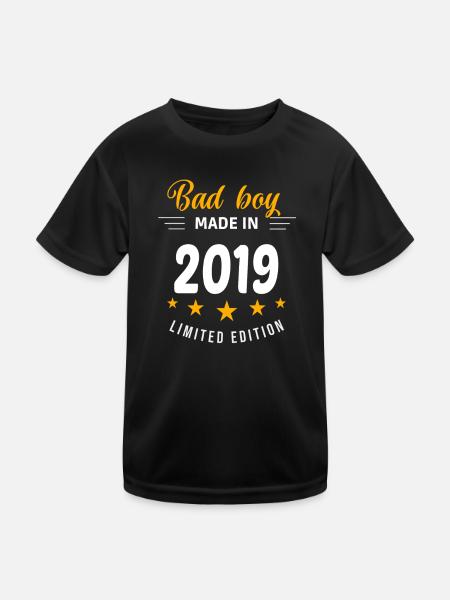 Bad boy made in 2019 - Kids Functional T-Shirt - black