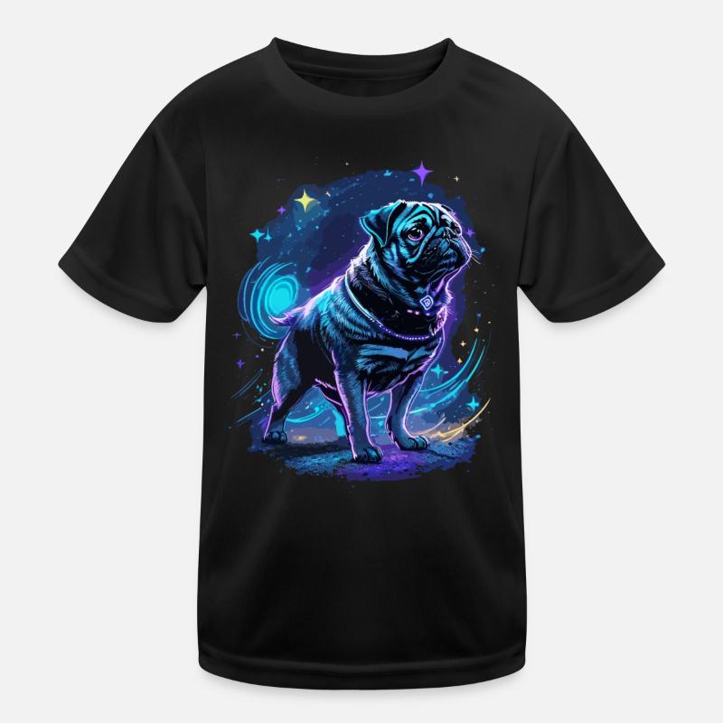Pug Midnight Magic Kids Functional T-Shirt