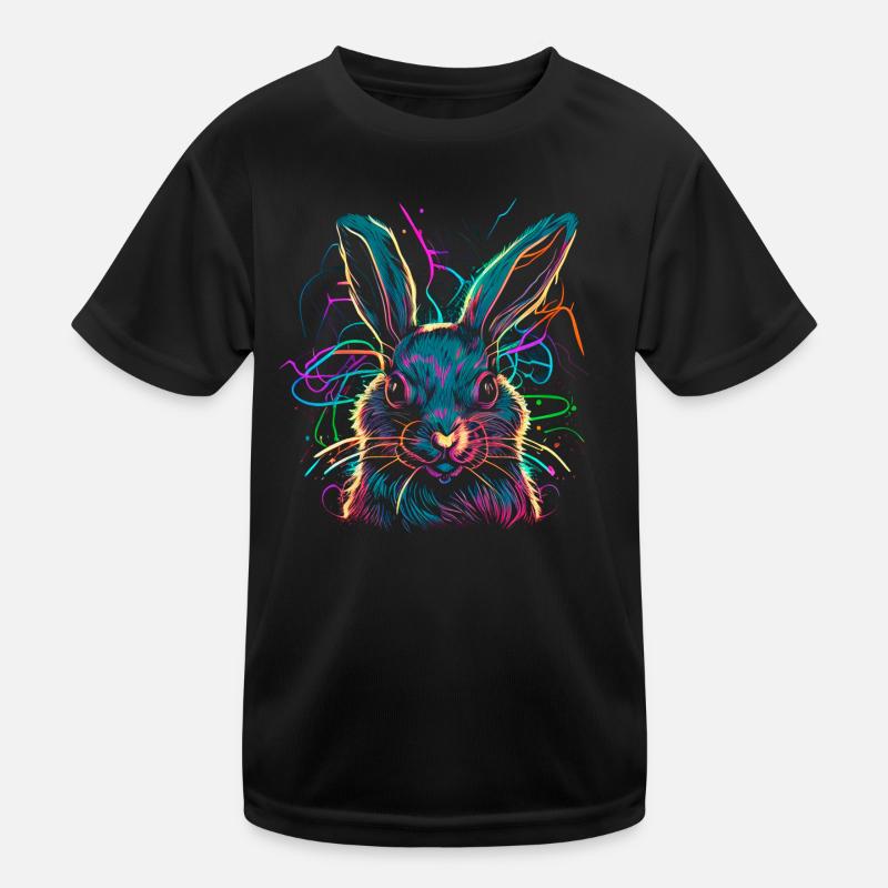 Aquarelle de lapin de Pâques mignonne T-shirt sport Enfant