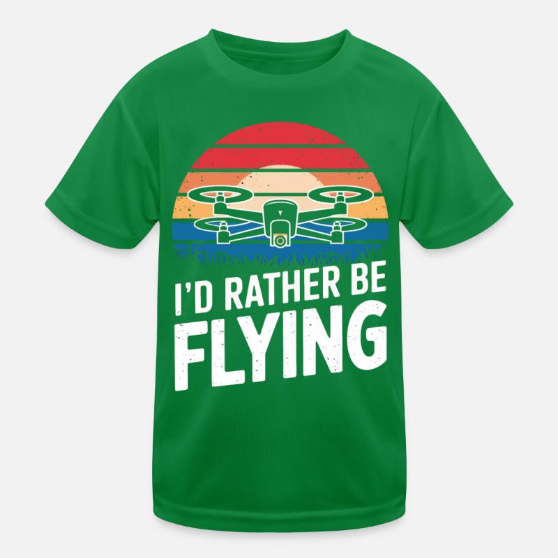 Drones Pilot Quadcopter Drone Kids Functional T-Shirt