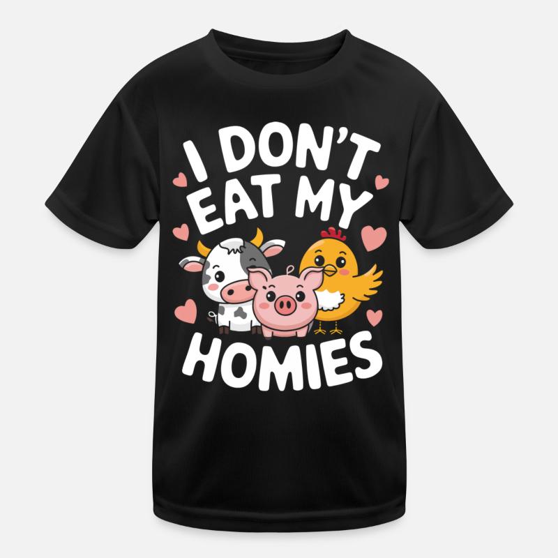 Vegetarisch Vegan Veggie Vegetarier Kinder Funktions-T-Shirt