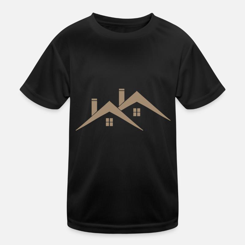 Dach - Haus Dach Kinder Funktions-T-Shirt