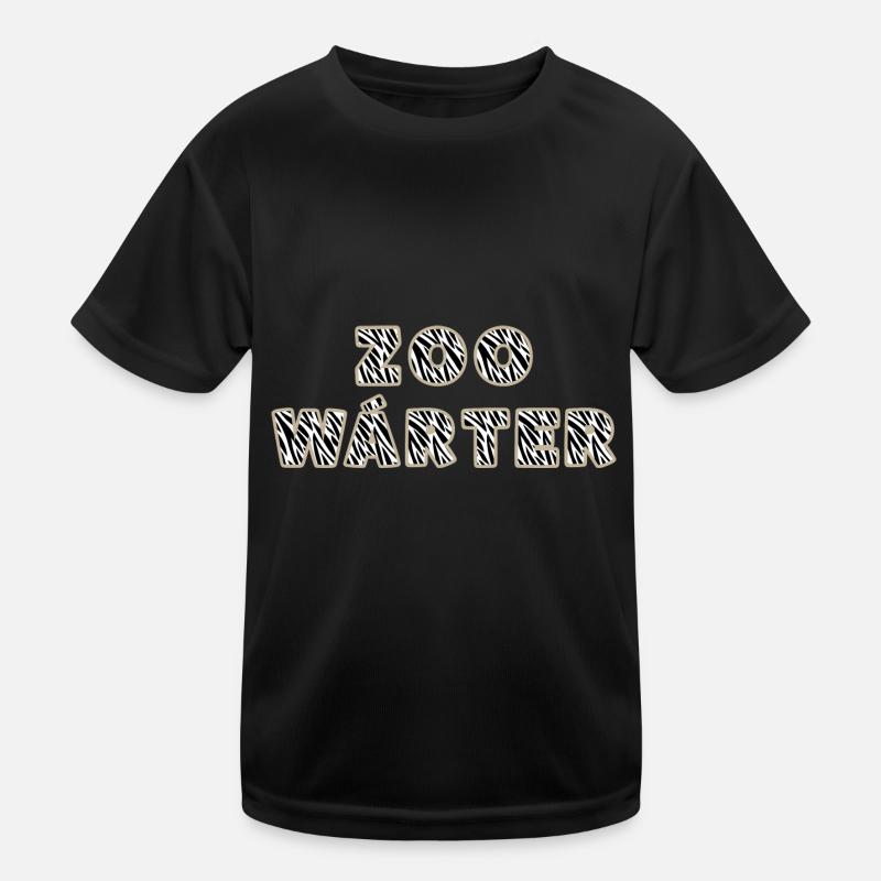 Zoo Guard Font Zebra Design Kids Functional T-Shirt