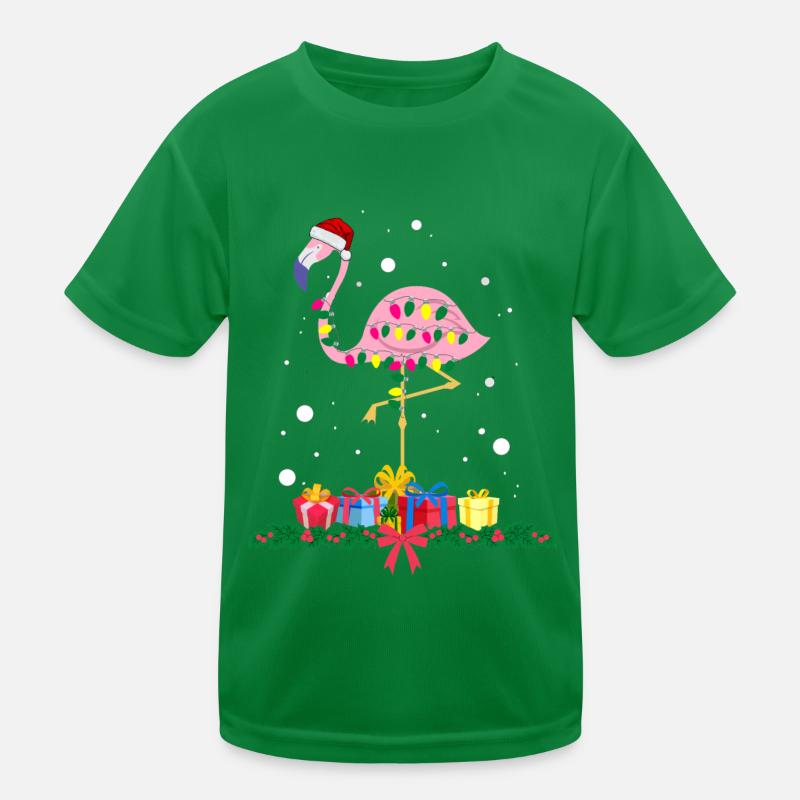 Flamingo-Weihnachten. Weihnachtsgeschenk Kinder Funktions-T-Shirt