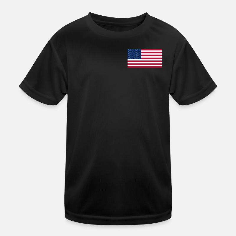 drapeau des Etats Unis T-shirt sport Enfant