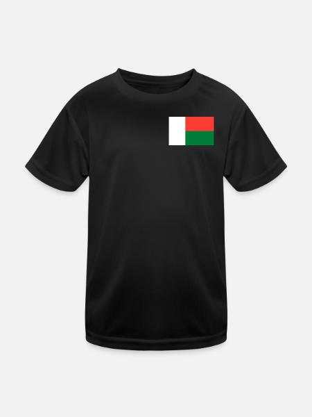 Madagascar flag - Kids Functional T-Shirt - black - Front