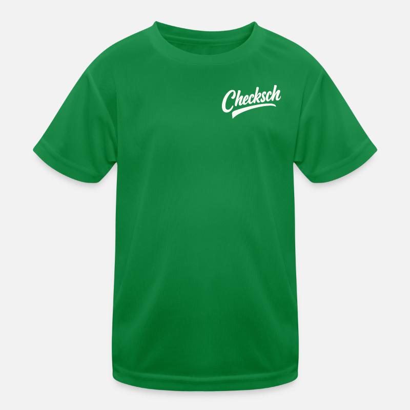 Checksch Retro Script Kinder Funktions-T-Shirt