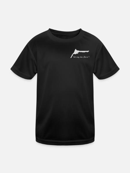 Ich mag den Darss -Meine Halbinsel ! - Kinder Funktions-T-Shirt - Schwarz - Vorne
