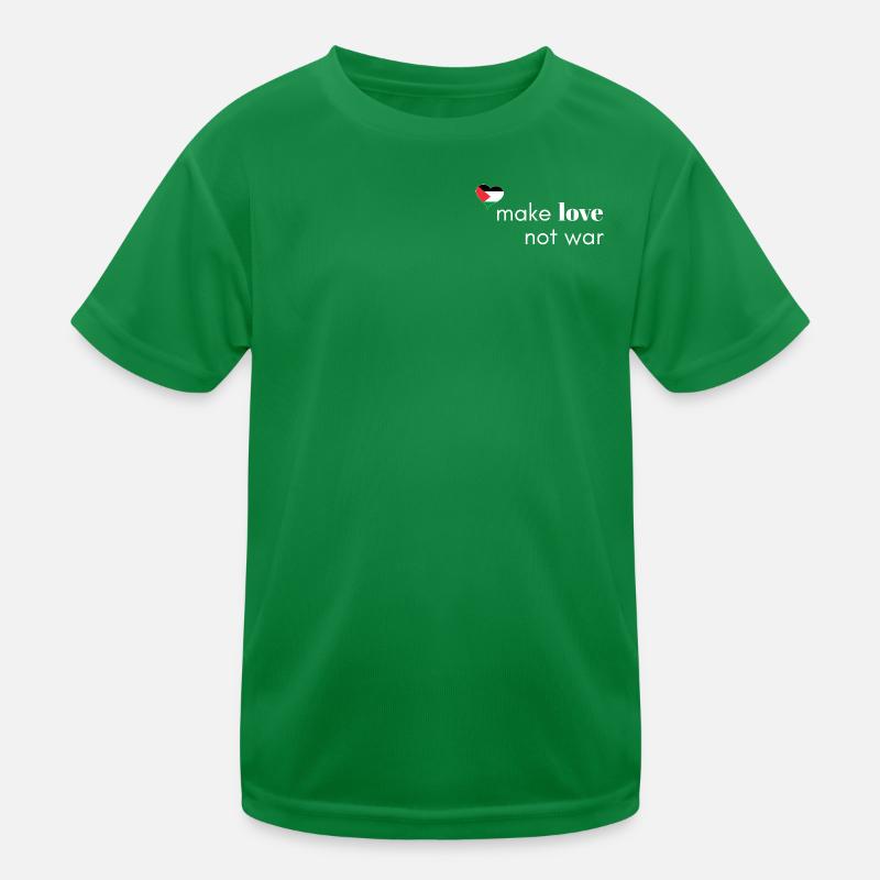 Make Love statt War - Palästina Kinder Funktions-T-Shirt