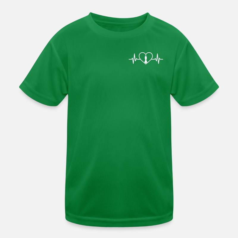 Schachbrett mit ausgeglichenen Herzen Kinder Funktions-T-Shirt