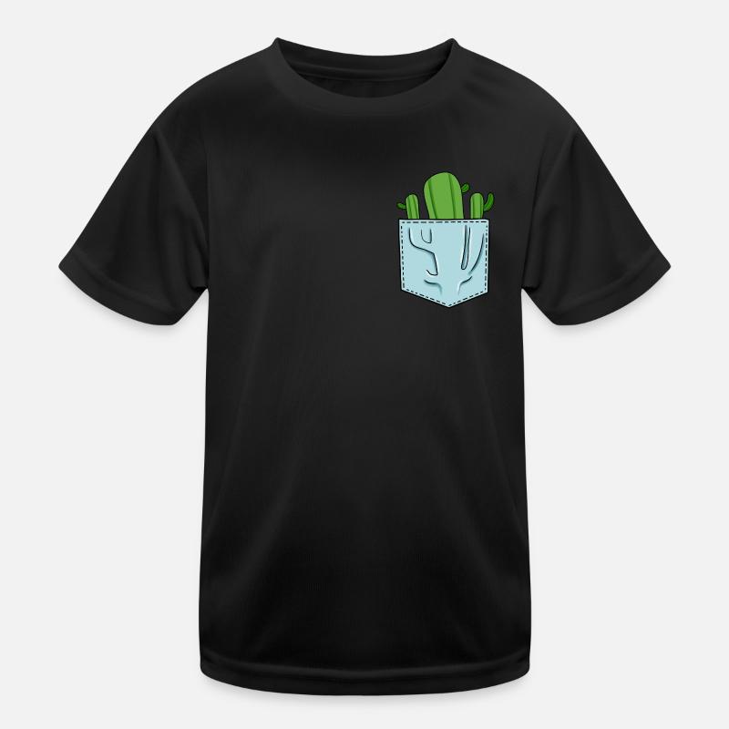 Style de poche poitrine de cactus de poche T-shirt sport Enfant