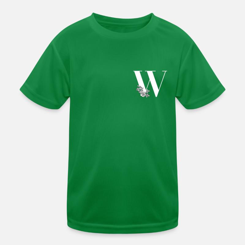 Lettre W Fleur T-shirt sport Enfant