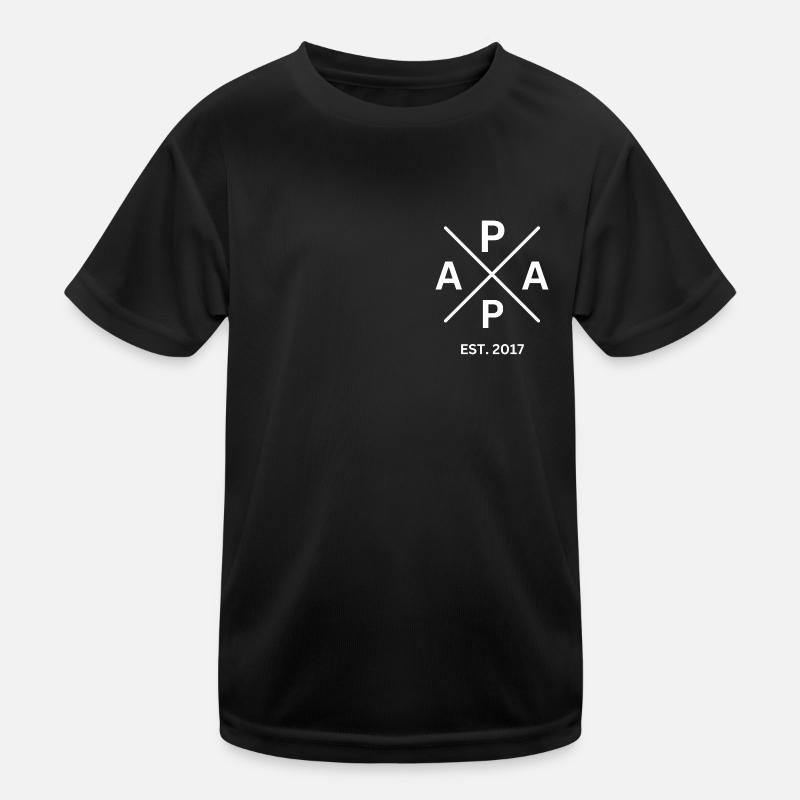 Papa Est. 2017 Cadeau Père T-shirt sport Enfant