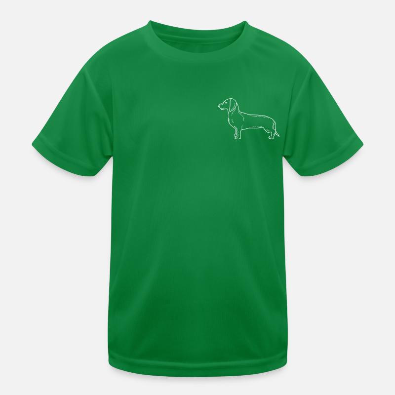 Dackel minimalistisch Kinder Funktions-T-Shirt