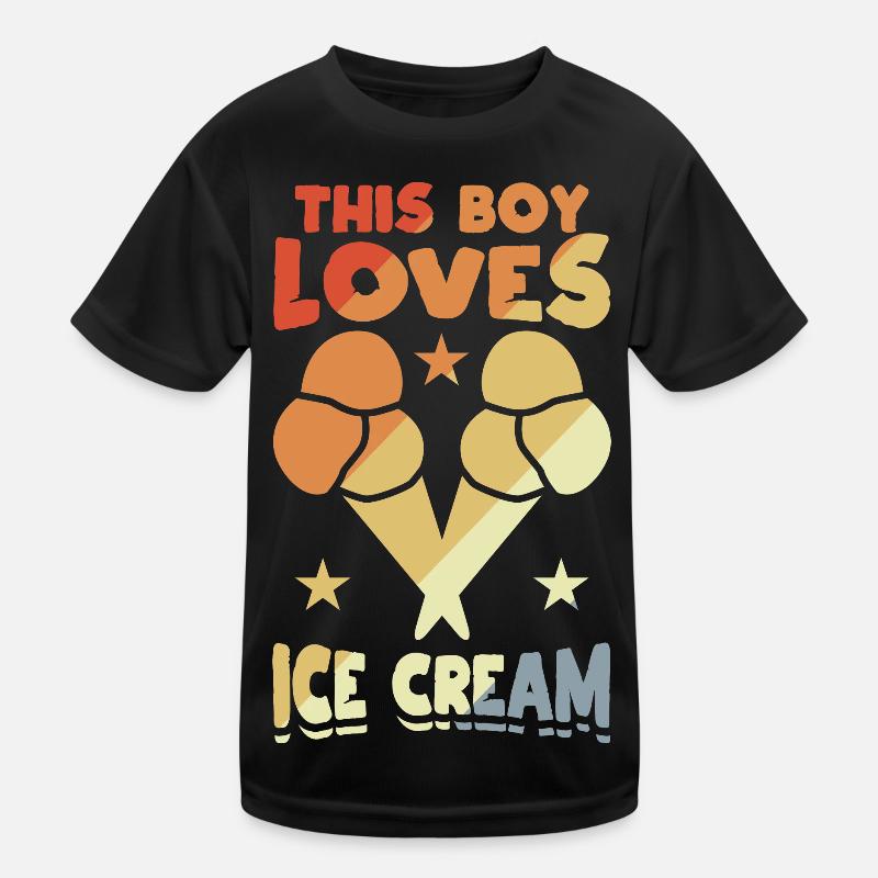 Dieser Junge liebt Eiscreme Kinder Funktions-T-Shirt