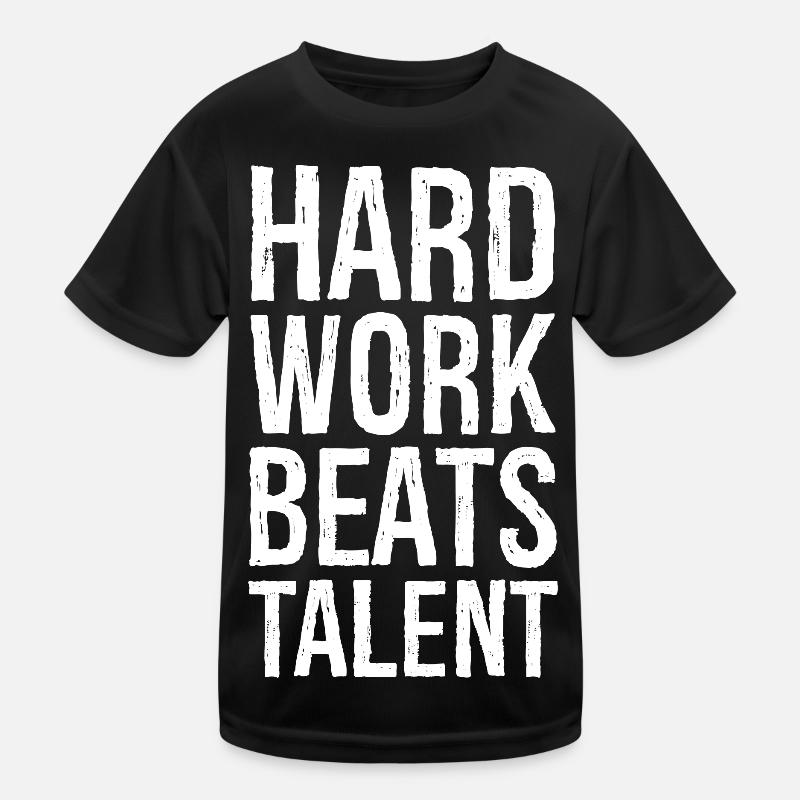 Hard Work Beats Talent Kids Functional T-Shirt