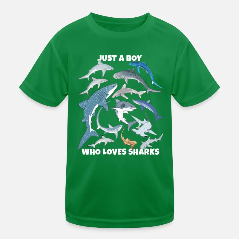 Juste un garçon qui aime les requins T-shirt sport Enfant