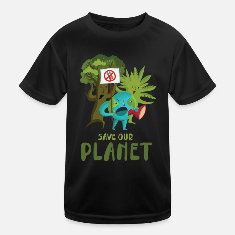 Speichern Sie Unser Planetendesign Für Den Kinder Funktions-T-Shirt