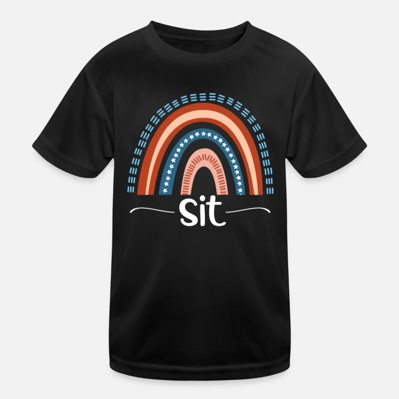 Sit Leopard Rainbow for Psychology Students Kids Functional T-Shirt