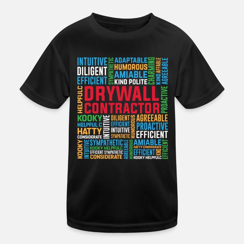 Entreprise de construction de cloisons sèches Wallboard Design pour un T-shirt sport Enfant