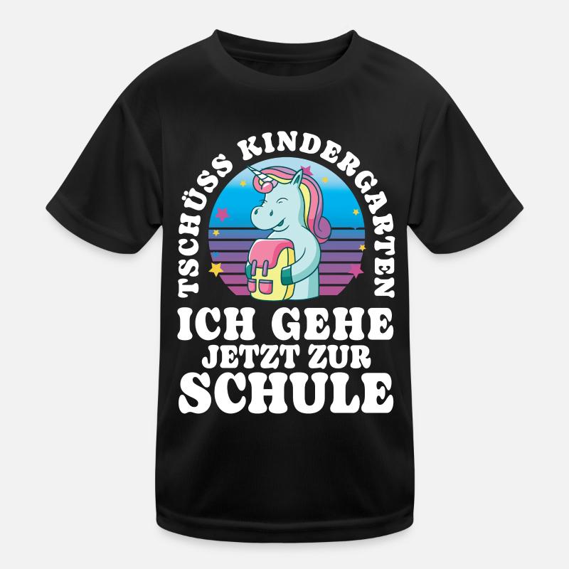 Einschulung 07 Zeichenfläche 15 - Kinder Funktions-T-Shirt - Schwarz
