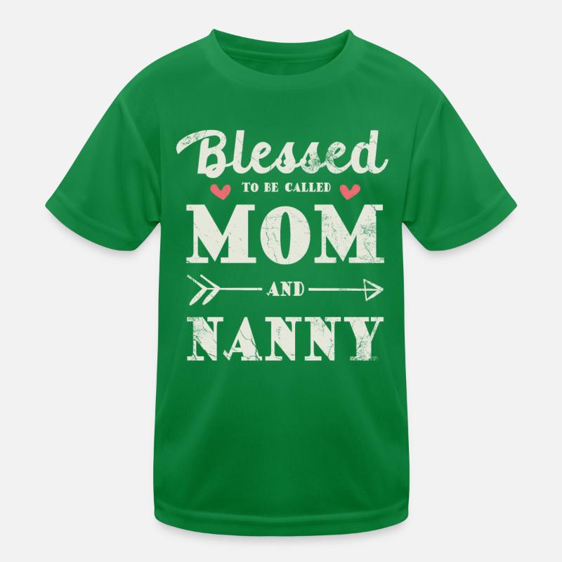 Gesegnet, Mutter Und Kindermädchen Für Großmutter Kinder Funktions-T-Shirt