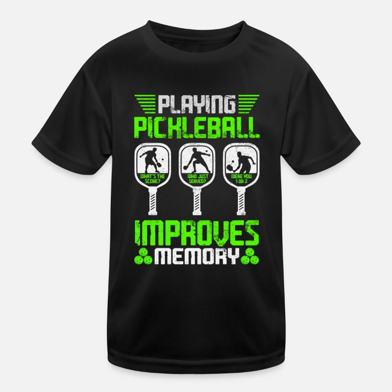 Playing Pickleball Improves Memory Kids Functional T-Shirt