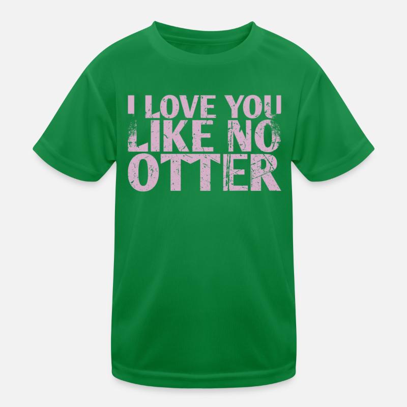 Je t’aime comme pas de conception de mariage de loutre pour le T-shirt sport Enfant