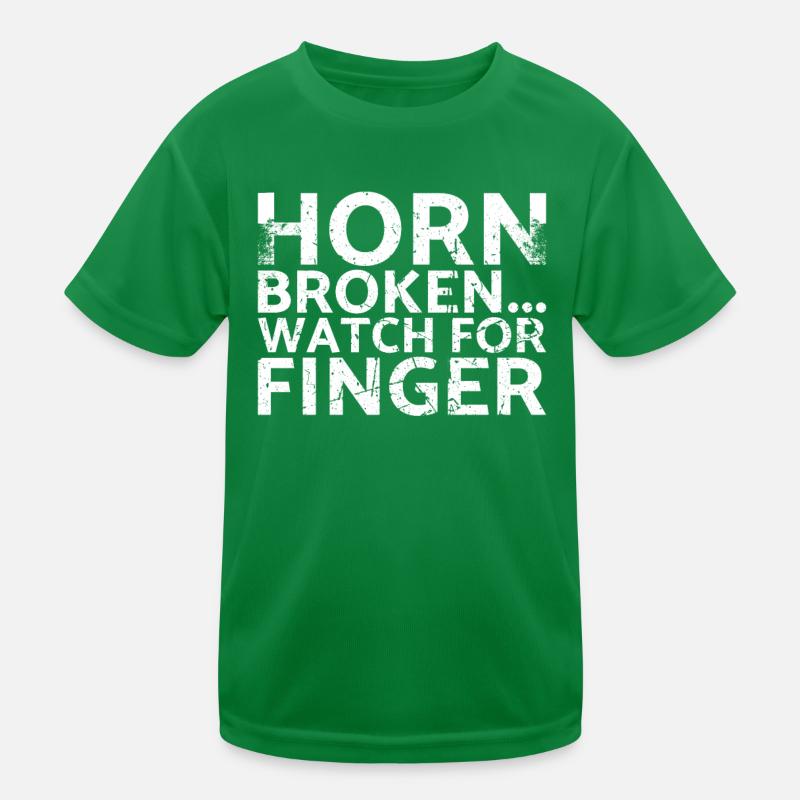 Horn broken... Pay attention to fingers for Kids Functional T-Shirt