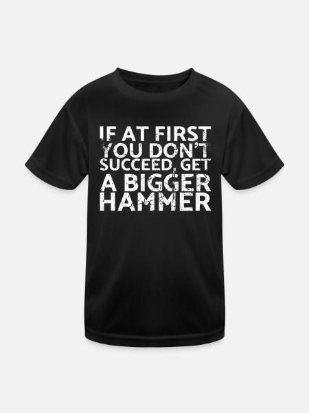 Si vous ne réussissez pas au début, obtenez - T-shirt sport Enfant - noir - Devant
