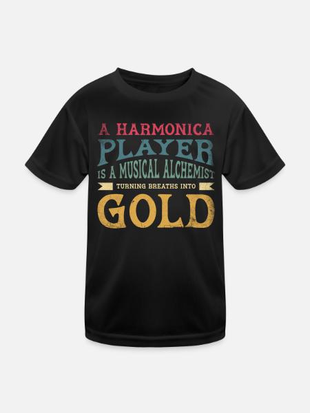 Turning Breaths Ino Gold, - Kids Functional T-Shirt - black - Front