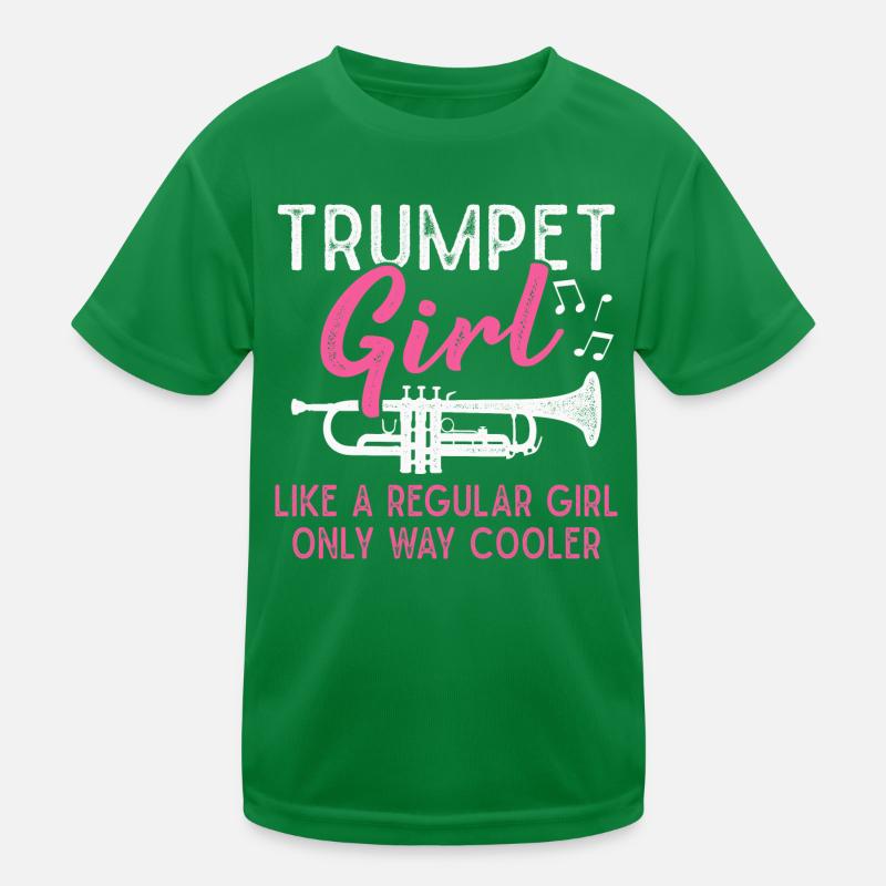 Trompete Mädchen Blasmusik Orchester Musiker Kinder Funktions-T-Shirt