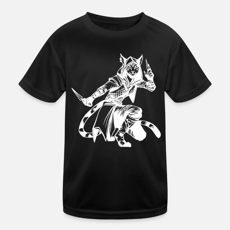 Tabaxi Rogue White Kids Functional T-Shirt