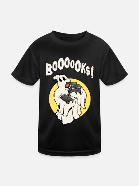 Drôle fantôme rat de bibliothèque Rat de bibliothèque Halloween - T-shirt sport Enfant - noir - Devant