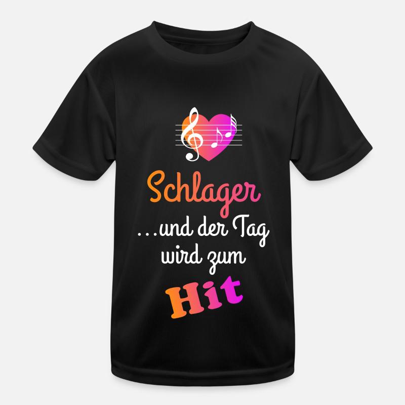 Schlager und der Tag wird zum Hit Kinder Funktions-T-Shirt