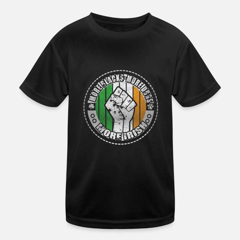 Plus de Noirs Plus de chiens Plus d’Irlandais T-shirt sport Enfant