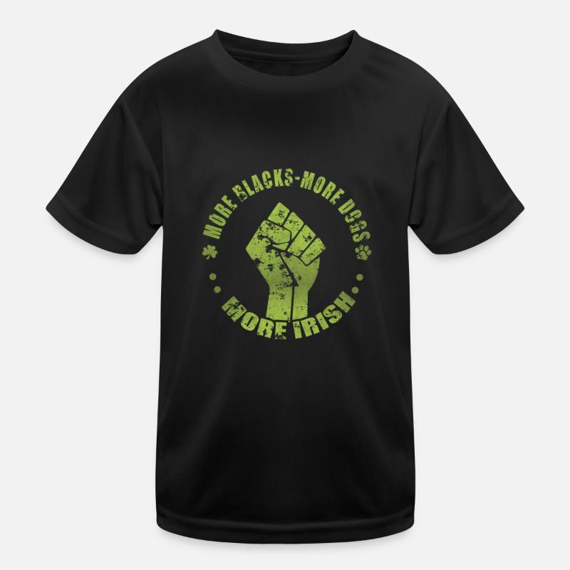 Plus de Noirs Plus de chiens Plus d’Irlandais T-shirt sport Enfant