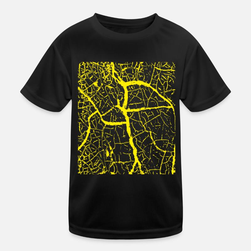 Background Pattern / Structure Krakel - YELLOW Kids Functional T-Shirt