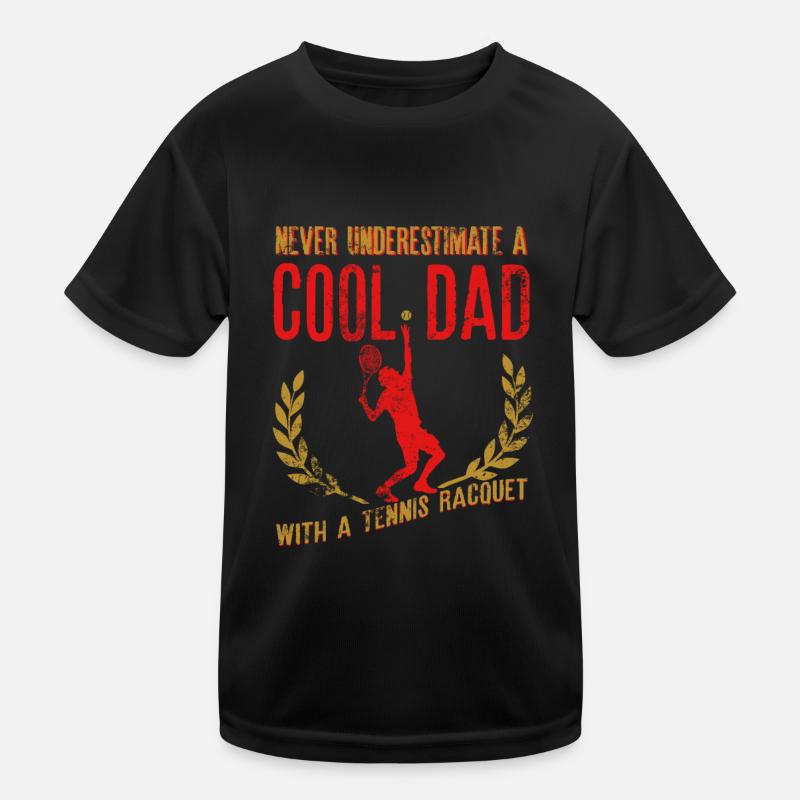 Unterschätze niemals einen coolen Vater mit einem Schläger Kinder Funktions-T-Shirt