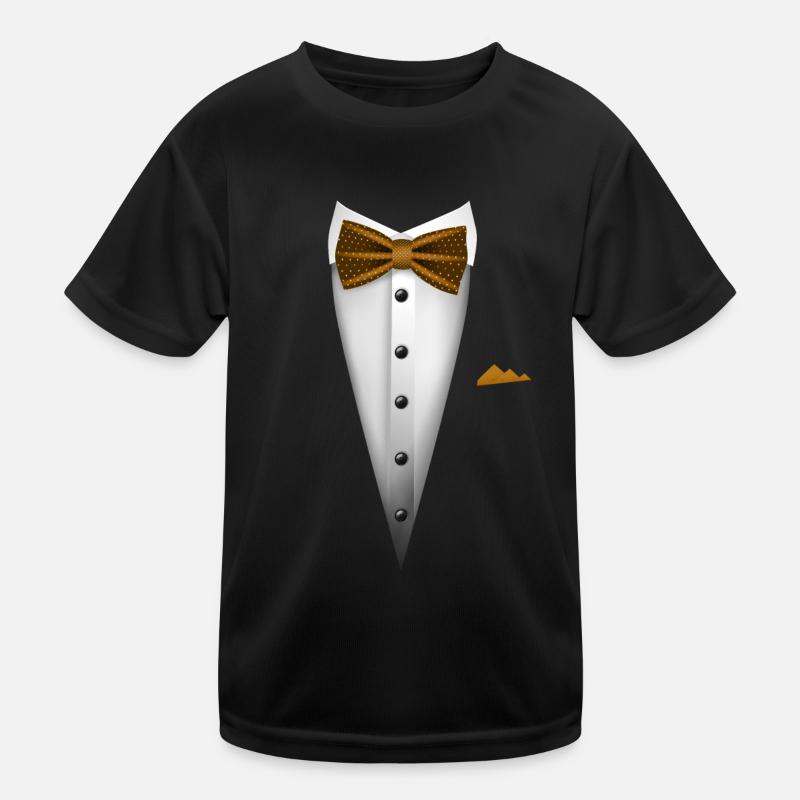 Tuxedo design with Bowtie For Weddings And Kids Functional T-Shirt