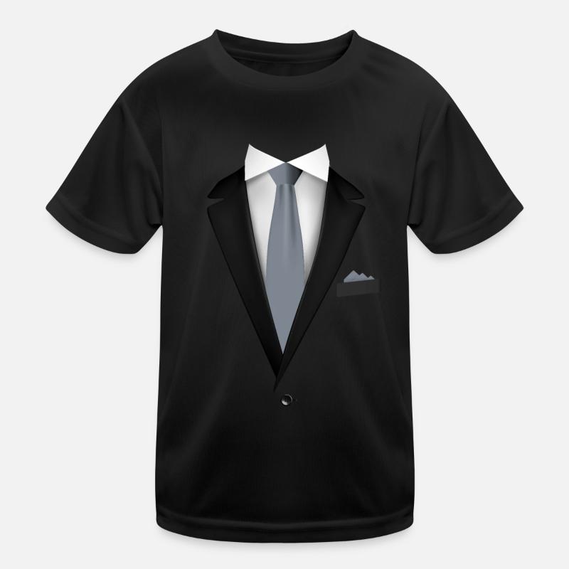 Smoking avec une cravate pour les mariages et spéciaux T-shirt sport Enfant