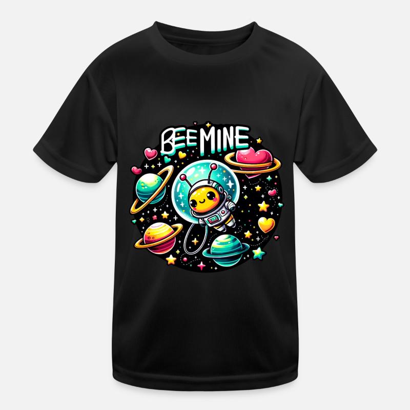 Bee Mine: Astronaut Bee Planets & Hearts Verspielt Kinder Funktions-T-Shirt