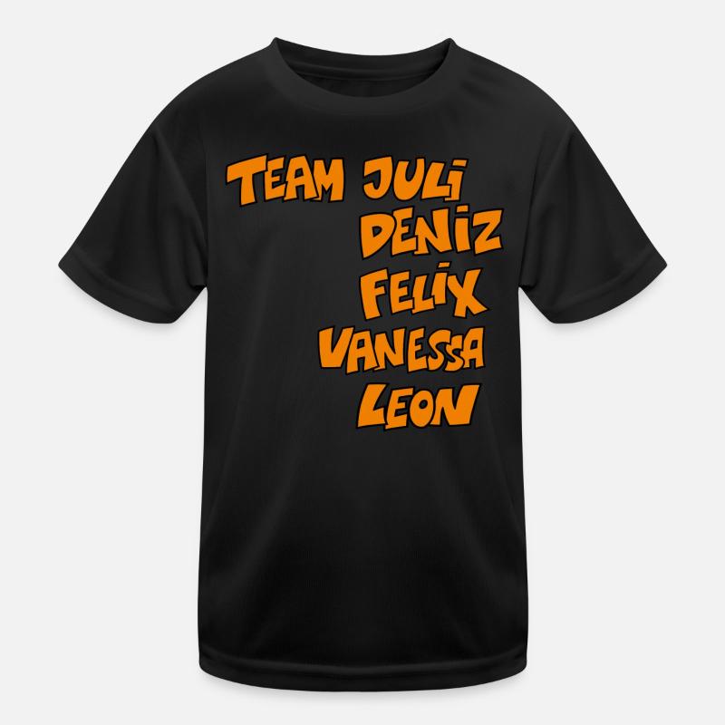 The Wild Guys Team Name Orange Kids Functional T-Shirt