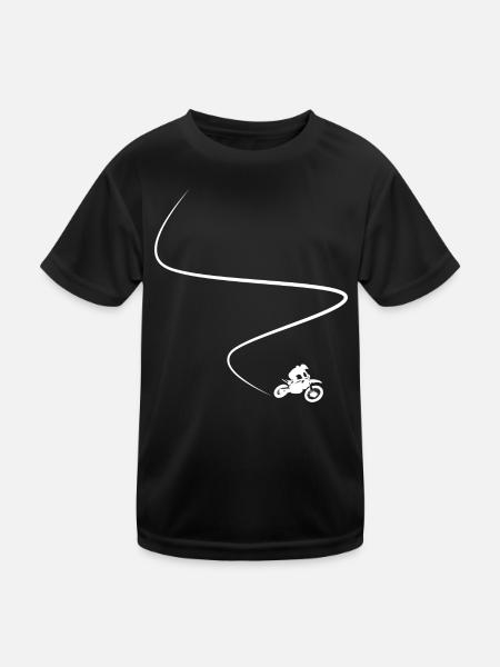 Motocross Enduro Racing Dirtbike Downhill Forêt - T-shirt sport Enfant - noir - Devant