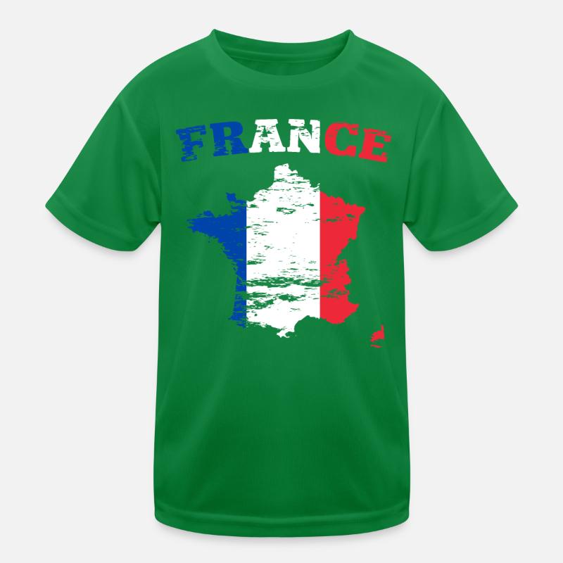 France Wall Map Flag used Kids Functional T-Shirt