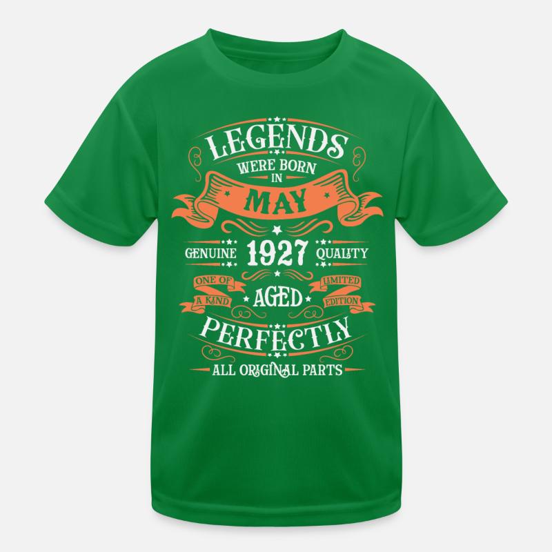 May 1927 Vintage Birthday Gift Kids Functional T-Shirt