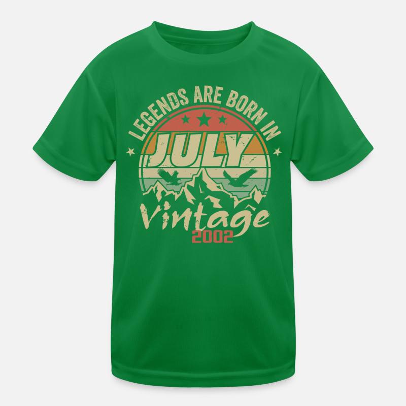 Vintage Anniversary - Made in July 2002 Kids Functional T-Shirt
