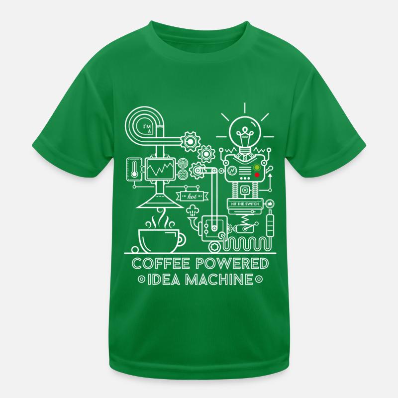 Coffee powered - white Kinder Funktions-T-Shirt